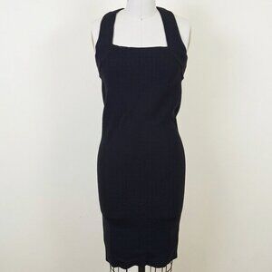 525 America Black Ribbed Ottoman Sweater Dress Sleeveless Size Medium NWT